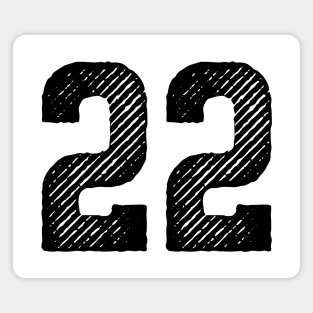 Rough Number 22 Magnet